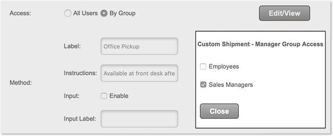 storeBlox CS group-based shipping
