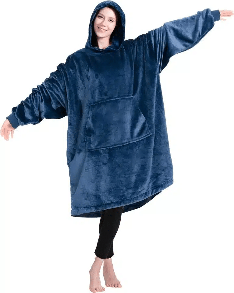 Fleece Hoodie Wearable Blanket